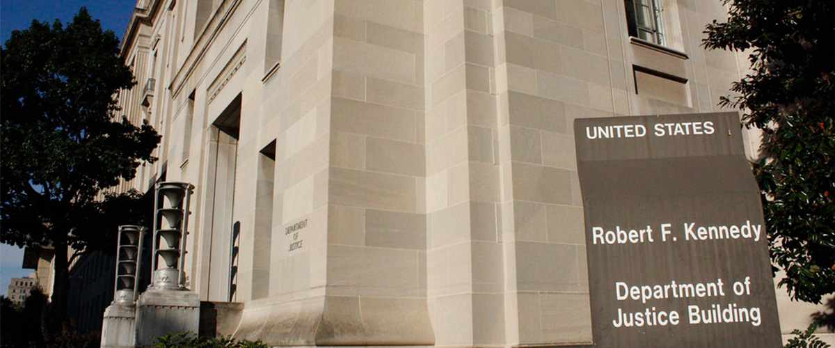 A Picture Of The Department Of Justice Building In Washington DC, Where Qui Tam Whistleblower Lawsuits Are Investigated